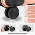 thumbnail image 3 of Ktaxon 20 Inch Carry-on Luggage Hardside Suitcase with 360° Detachable Spinner Wheels, Lightweight Unbreakable Travel Luggage, Pink, 3 of 9