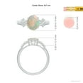 thumbnail image 5 of Angara Natural Opal Ring - Solitaire Oval 1.1 ct Opal Criss Cross Ring with Diamonds for Women | October Birthstone Jewelry | 14K White Gold Opal Ring (Ring Size = 6), 5 of 9
