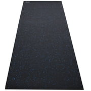 RevTime Rubber Treadmill Mat 6.5'x3', Black with Blue Flecks