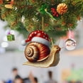 thumbnail image 2 of WUJGXI Santa Hat Christmas Ornament Unique Festive Design Xmas Tree Home Party Decor Creative Animal‑Theme Holiday Tree Decoration, 2 of 5