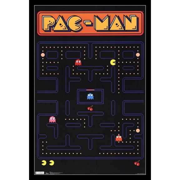 Pac-Man - Board Laminated & Framed Poster Print (24 x 36)