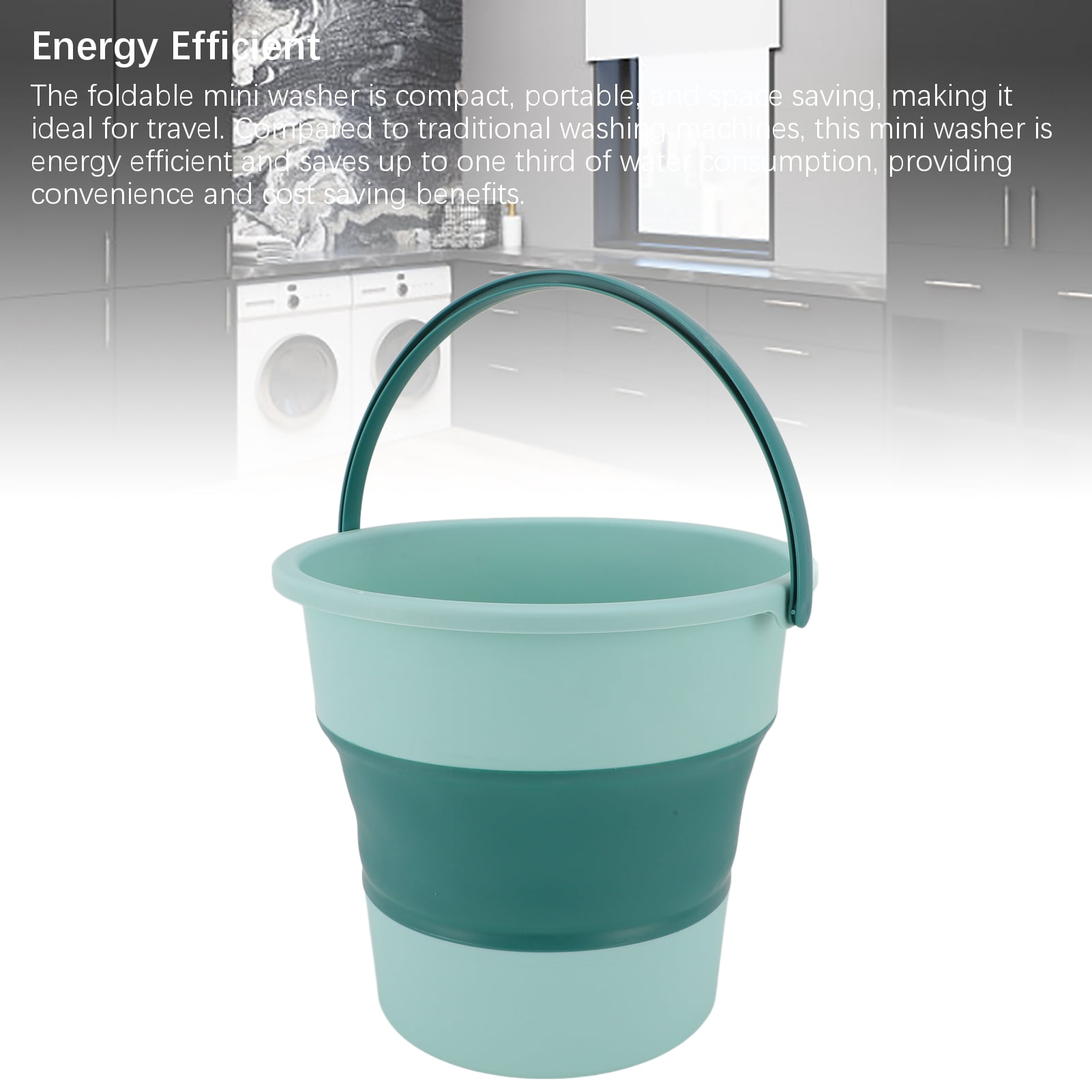 Riousery Foldable Portable Washing Machine 2.2 lbs / 1 kg Capacity Space Saving Mini Laundry Washer for Dorms Apartments and RV Travel 11.4 inches / 29 cm