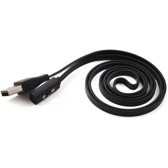 XiHAMA Charger for Pebble 2, Pebble Time Round, Replacement Charging Cable Cord Charger for Smart Watch (Black)