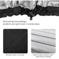 thumbnail image 2 of Cubierta para barbacoa, cubierta de lona Oxford 210D resistente, protección para barbacoa de gas, resistente al viento, a los rayos UV, al agua, a la humedad y al polvo, 145x61x117cm, color negro Sailing Electrónica, 2 of 5