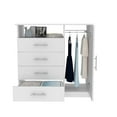 thumbnail image 3 of Dtwnek 4 Drawer Dresser with 1 Shelf and 1 Door, White, 3 of 8