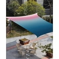 thumbnail image 3 of Sun Shade Sail 8x10Ft Pink Navy Blue Stripe Gradient Uv Block Sunshade Canopy Outdoor Shade Cover Rectangle Shade Cloth For Patio Garden Yard Deck Pergola, 3 of 6
