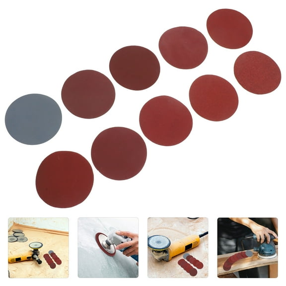 WASHWEPE 100Pcs Sanding Discs 3 Inch Diameter for Auto and Sanding Tasks