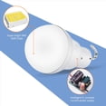 thumbnail image 2 of 2X Luz Solar LED PortáTil 15W Bombilla LED LáMpara USB Recargable con EnergíA Solar Exterior / Interior Viaje Camping JardíN Luz, 2 of 5