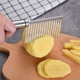thumbnail image 4 of 2 Pcs Potato Crinkle Cutter  Crinkle Chopper  Vegetable Cutter  Crinkle Cutting Tool  Wave Cutter  Potato Cutter  Potato Chipper  Chopping Knives for Cutting Potato Vegetables Fruit, 4 of 8