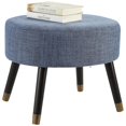 thumbnail image 3 of Allora Mid-Century Ottoman Stool in Blue, 3 of 3