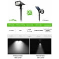 thumbnail image 3 of LITOM 12 LED Solar Lights Upgraded, IP67 Waterproof Solar Landscape Lights Outdoor with 2 Lighting Modes, 2-in-1 Adjustable Solar Landscape Spotlight,pack of 1, 3 of 9