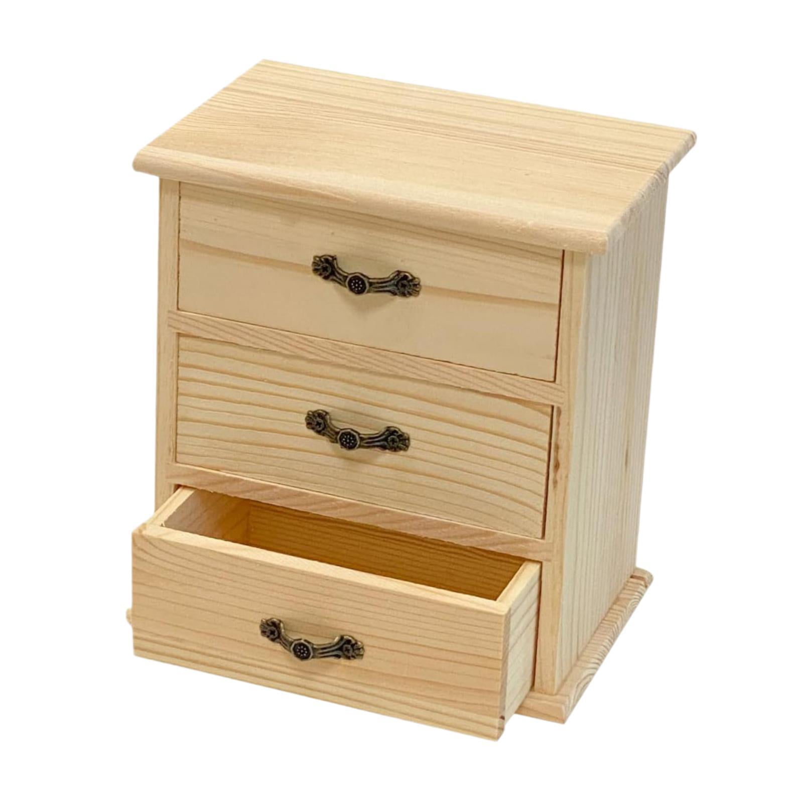 QSTDGVPW Wooden Desk Drawer Organizer Desktop Organizer for Toiletries Dresser Office