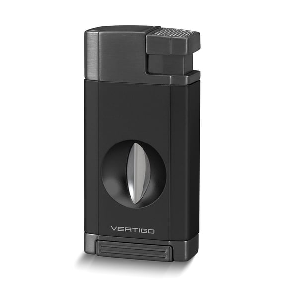 Vertigo Saber Black Double Torch Flame with Slide Out V Cutter