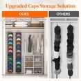 thumbnail image 6 of Lifewit 10 Compartments Hat Organizer for Baseball Caps, 1 Pack Hat Rack Hanging Storage Organizer, Non-Woven Fabric Display Shelf Holds Up to 40 Hats, Cap Holder Hanger for Closet, Bedroom, Grey, 6 of 7