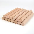 thumbnail image 5 of 20 Pcs Wood Round Stick Toy Building Thick Dowel Rods Hardwood Dowel Rods Dowel Sticks Solid Wooden Rods Child, 5 of 5
