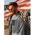thumbnail image 6 of 4th of July Long Sleeve Shirt for Men - Tstars Patriotic American Flag Graphic Tee - Independence Day Celebratory Wear - Vintage USA Flag Print - Ideal Gift for National Holidays - Small Gray, 6 of 7
