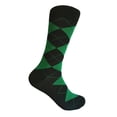 thumbnail image 5 of Men's Groomsmen Wedding|Party Events|Gala Collection Black/Bright Pink Argyle Dress socks, 5 of 7