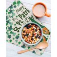 thumbnail image 3 of St Patricks Day Kitchen Dish Towels for Drying Dishes Set of 2, Green Shamrock Spring Watercolor Gnomes Beige Waffle Weave Microfiber Hand Tea Bathroom Towels Quick Dry & Absorbent Towel 12x12, 3 of 7
