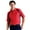 Aurora Red/Navy, variant on Monterey Club Men's Aerated Texture Contrast Golf Polo Shirt #1071