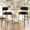 2PC-Boucle-Black, variant on Furniliving Bar Stools Set of 3, Modern Counter Height Bar Stools with Back, Upholstered Bar Height Barstools for Kitchen Counter/Home Bar/Dining Room, Black