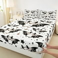 thumbnail image 3 of Feelyou Child Gothic Bat Twin Sheet Sets, Cartoon Animal Twin Fitted Sheet, Kawaii Halloween Theme Flat Sheet, Breathable Home Decor, 3pcs, 3 of 7