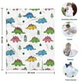 thumbnail image 4 of White Dinosaurs Plants Pattern Blanket,Comfortable Soft Flannel Throw Blanket,All Season,Warm Lightweight Blankets for Sofa Bed Couch Living Room Chair,30"x40", 4 of 4