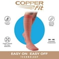 thumbnail image 6 of Copper Fit® Compression Socks, Copper Infused Easy-On/Off, 1-pair, Unisex, Heather Coral, S/M, 6 of 7
