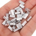 thumbnail image 3 of 100pcs Cable Crimps Aluminum Crimping Sleeves Crimping Loop Sleeves Wire Rope Crimping Tool, 3 of 8