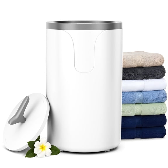 KISSAIR Towel Warmer, 57L Electric Hot Towel Warmer Bucket with 2 Heating Modes, Adjustable Timer, LED Display, Fragrance Holder