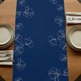thumbnail image 5 of Table Runners 108 Inches Long Dress Scarves, Navy Blue Flowers Farmhouse Coffee/Dining/Kitchen Table Runner for Living Room, Rustic Abstract Floral Simple Art 13x108 Inch, 5 of 9