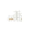 thumbnail image 4 of Geometric Wall Decor - Modern Grid Patterned Art - White & Gold Accent Wall Hanging - 31.5" x 23.5", 4 of 6