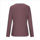 thumbnail image 5 of Camiseta de Mujer con Encaje de Piña y Costuras, Color Liso, Larga, Cuello Redondo, Informal. -Rojo L, 5 of 7
