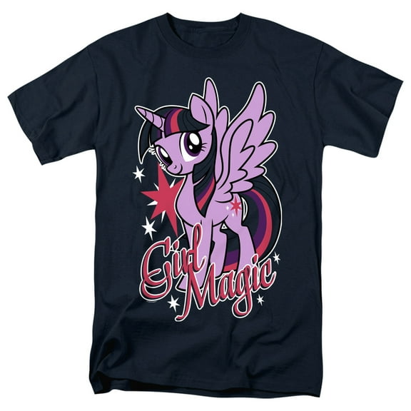 My Little Pony TV Girl Magic S/S Adult 18/1 T-Shirt Navy