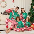 thumbnail image 1 of Pijama navideño familiar con estampado de letras de Papá Noel y dibujos animados nuevos de 2024, 1 of 5