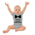 thumbnail image 3 of Ladies I Arrived Handsome Bowtie Bodysuit Jumper Boys Infant Baby Brisco Brands 12M, 3 of 6