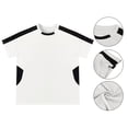 thumbnail image 5 of BiZtdJrK Men Active T Shirts Color Block Short Sleeve Running Athletic Tee Tops Plus Size Lightweight Moisture Wicking Workout T-Shirt Black XXXXL, 5 of 9