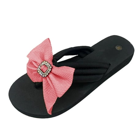 

KmaiSchai Cloud Slides For Women Slippers For Women Ladies Summer Bohemian Flip Flops Open Toe Bow Decoration Sandals Casual Shoes Colorful Sandals For Women Size 7 And Half Womens Size 10 Wedge San