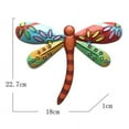 thumbnail image 2 of Morttic Metal Dragonfly Decor Wall Sculptures Ornaments Garden Art Hanging Decoration for Patio Porch Fence (Red), 2 of 9