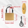 thumbnail image 2 of Padlock 32 mm, 2 Pieces Lock with Key, Small Padlock with Key for Suitcases, Cabinets, Gym Lockers, Lockers, Tool Boxes, 2 of 5