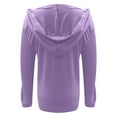 thumbnail image 5 of HJYCHN Womens Elegant Hooded Knit Cardigan Soft Lightweight Long Sleeve Sweater Comfortable Fall Winter Outerwear Top Purple XL, 5 of 5