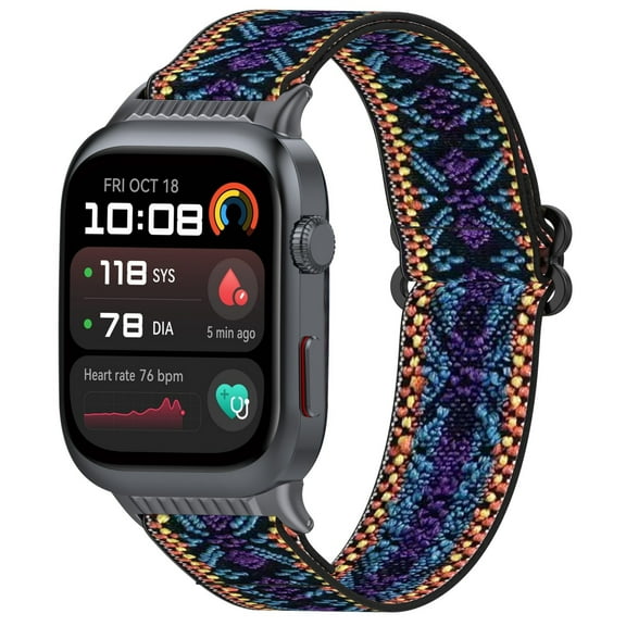 Nylon Elastic Watch Strap With Breathable Knit Fabric – Comfortable Stretchy Replacement Wristband For Men & Women Fits Most Watch Models