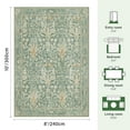 thumbnail image 6 of 8x10 Area Rugs for Living Room, Washable Area Rugs with Non-Slip Backing, Boho Floral Vintage Carpets Low Pile for Dining Room, Bedroom, Home Office, Indoor, Nursery, Apartment., 6 of 11