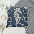 thumbnail image 2 of QZHH  Seahorse Decorative Pillow Cover 18X18 for Couch Nautical Decor Square Cushion Case Sofa Home Decorations Dark Blue, 2 of 5