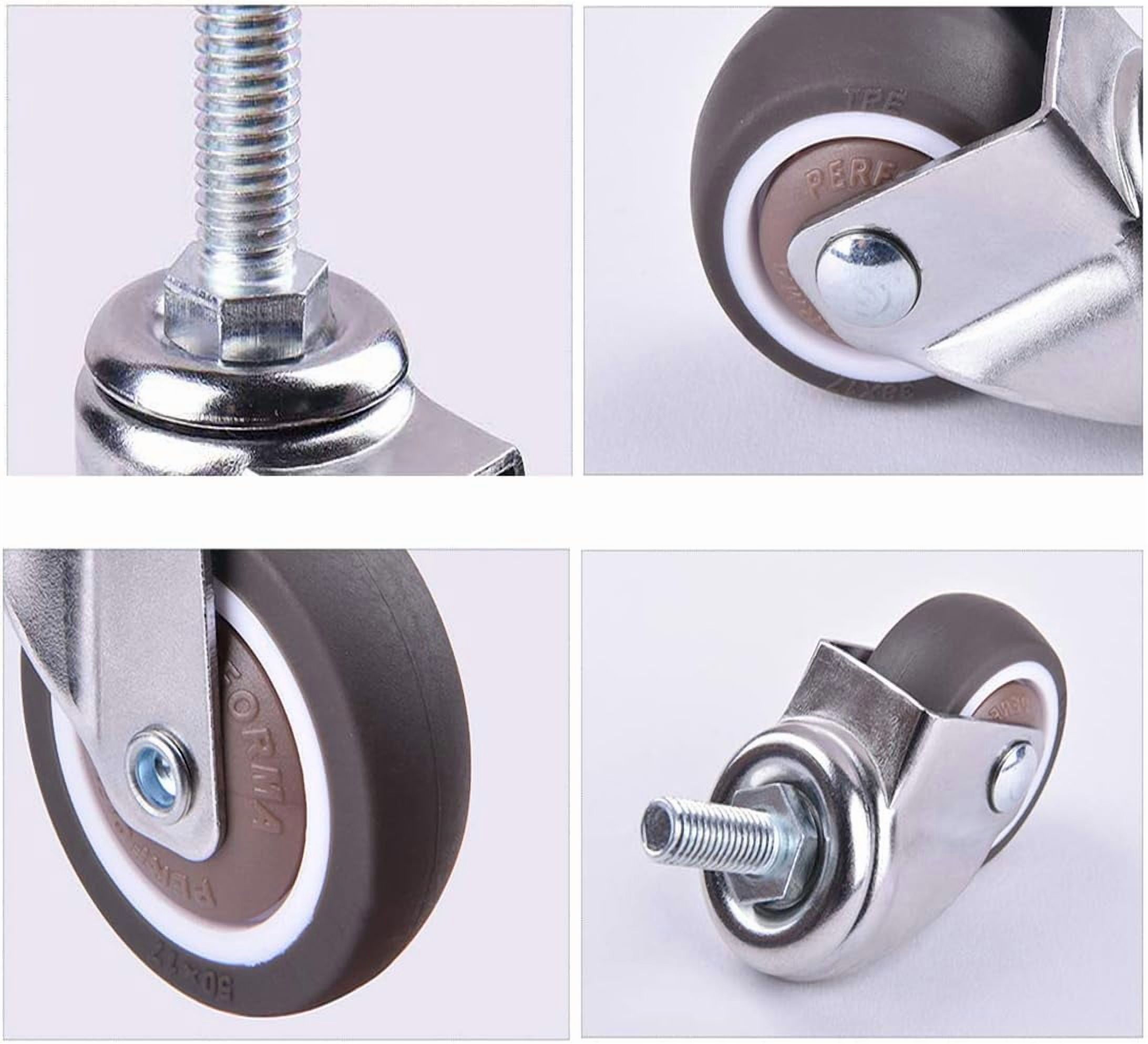 Gamvdout Plate Casters Office Chair Swivel Caster Wheelsx15mm Threaded Stem Bolt Caster Replacement Universal Castors Wheels for Furniture Small Moving Caster Wheels Trolley Wheels Castors 5Pcs (Blue