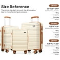 thumbnail image 4 of MIUSSE Hard Shell Luggage Sets, 3 Piece Luggage Set, 20/24/28 IN Carry On Luggage with TSA Lock Spinner Wheels, Hard Shell Suitcases Women Men, 4 of 8