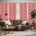 thumbnail image 2 of Ambesonne Floral Window Curtains, Classical Vintage Flourish, Each 28" W x 95" L, Vermilion Cream, 2 of 5