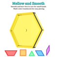 thumbnail image 2 of Exbepe-bloques de patrón translúcido para aula, 140 Uds., mesa de luz para niños, juguetes manipuladores, educación, aprendizaje, formas geométricas, 2 of 5