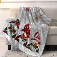 thumbnail image 4 of Christmas Gnome Grey Throw Blanket Christmas Decorations Throw Blanket for Couch, Soft Flannel Fleece Bed Throw Blankets, Winter Xmas Balls Lightweight Blankets & Throws for All Season, 40x50Inch, 4 of 6