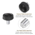 thumbnail image 3 of Uxcell 20 Packs M5 x 8mm Metric Male Thread Knurled Knobs Thumb Screw Clamping Knobs Grip Black, 3 of 5