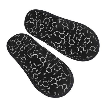 

Ocsxa Mens Womens Cozy Memory Foam Scuff Slippers Slip On Warm House Shoes Indoor/Outdoor Chemistry Formulas 1 Designs-Medium